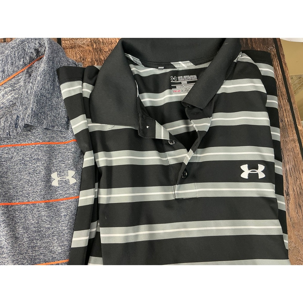 Under Armour Men's 2XL Loose Fit Polo Shirt Lot of 6 Performance Golf HeatGear - Picture 4 of 14